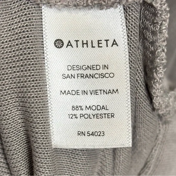 Athleta Sweatshirt Womens Lg Tall Silver Gray Serenity Criss Cross Athleisure - Picture 9 of 11